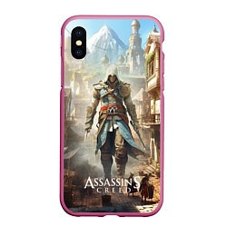 Чехол iPhone XS Max матовый Assassins creed старый город