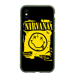 Чехол iPhone XS Max матовый Nirvana - смайлик