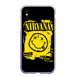 Чехол iPhone XS Max матовый Nirvana - смайлик