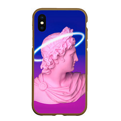 Чехол iPhone XS Max матовый Vaporwave neon