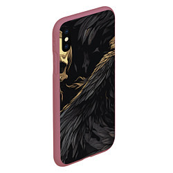 Чехол iPhone XS Max матовый Останки падших ангелов, цвет: 3D-малиновый — фото 2