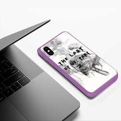 Чехол iPhone XS Max матовый The Last of Us цикады элли, цвет: 3D-фиолетовый — фото 2