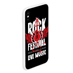 Чехол iPhone XS Max матовый Rock festival - live music, цвет: 3D-белый — фото 2