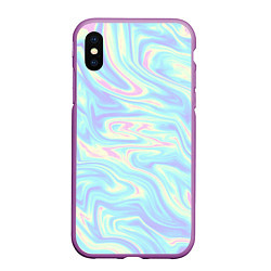 Чехол iPhone XS Max матовый Жидкая абстракция