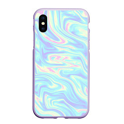 Чехол iPhone XS Max матовый Жидкая абстракция