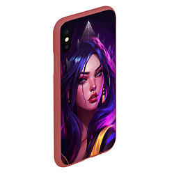 Чехол iPhone XS Max матовый League of Legends Kaisa Kda style, цвет: 3D-красный — фото 2