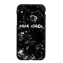 Чехол iPhone XS Max матовый Papa Roach black ice, цвет: 3D-черный