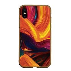 Чехол iPhone XS Max матовый Цветная абстракция colorful