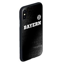 Чехол iPhone XS Max матовый Bayern sport на темном фоне посередине, цвет: 3D-черный — фото 2