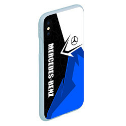 Чехол iPhone XS Max матовый Мерседес - синяя униформа, цвет: 3D-голубой — фото 2