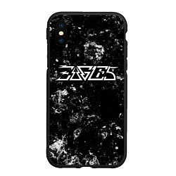 Чехол iPhone XS Max матовый Eagles black ice, цвет: 3D-черный