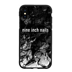 Чехол iPhone XS Max матовый Nine Inch Nails black graphite, цвет: 3D-черный