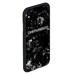 Чехол iPhone XS Max матовый Disturbed black ice, цвет: 3D-черный — фото 2