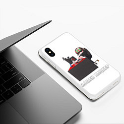 Чехол iPhone XS Max матовый МАМЕН ХАЦКЕР, цвет: 3D-белый — фото 2