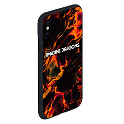 Чехол iPhone XS Max матовый Imagine Dragons red lava, цвет: 3D-черный — фото 2