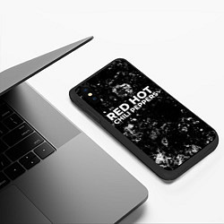 Чехол iPhone XS Max матовый Red Hot Chili Peppers black ice, цвет: 3D-черный — фото 2