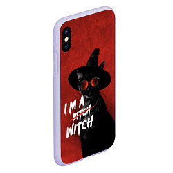 Чехол iPhone XS Max матовый I am witch, цвет: 3D-светло-сиреневый — фото 2