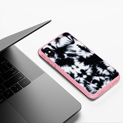 Чехол iPhone XS Max матовый Серый тай дай, цвет: 3D-баблгам — фото 2