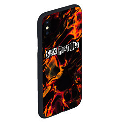 Чехол iPhone XS Max матовый Sex Pistols red lava, цвет: 3D-черный — фото 2