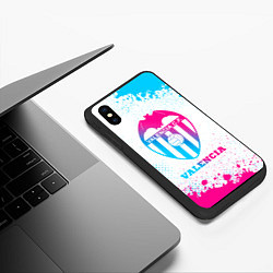 Чехол iPhone XS Max матовый Valencia neon gradient style, цвет: 3D-черный — фото 2