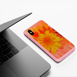 Чехол iPhone XS Max матовый Абстракция цветы мастихин, цвет: 3D-баблгам — фото 2