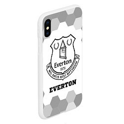 Чехол iPhone XS Max матовый Everton sport на светлом фоне, цвет: 3D-белый — фото 2