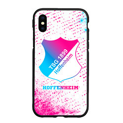 Чехол iPhone XS Max матовый Hoffenheim neon gradient style, цвет: 3D-черный