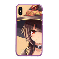 Чехол iPhone XS Max матовый Konosuba Мэгумин cute, цвет: 3D-фиолетовый