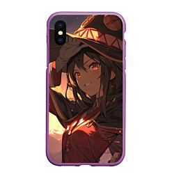 Чехол iPhone XS Max матовый Konosuba Мэгумин cute