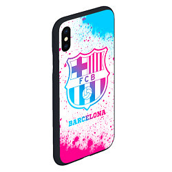 Чехол iPhone XS Max матовый Barcelona neon gradient style, цвет: 3D-черный — фото 2