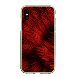 Чехол iPhone XS Max матовый Красная шерсть