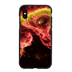 Чехол iPhone XS Max матовый Адское пламя инферно - inferno flame