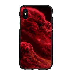 Чехол iPhone XS Max матовый Красный густой дым инферно - inferno red