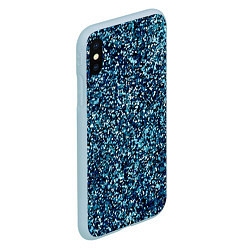 Чехол iPhone XS Max матовый Синий пёстрый текстурированный, цвет: 3D-голубой — фото 2