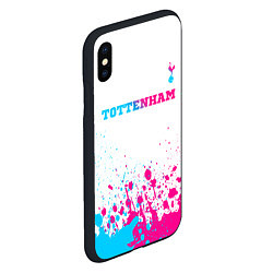 Чехол iPhone XS Max матовый Tottenham neon gradient style посередине, цвет: 3D-черный — фото 2