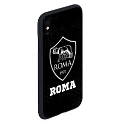 Чехол iPhone XS Max матовый Roma sport на темном фоне, цвет: 3D-черный — фото 2