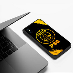 Чехол iPhone XS Max матовый PSG - gold gradient, цвет: 3D-черный — фото 2
