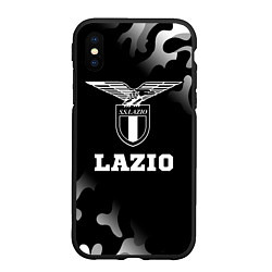 Чехол iPhone XS Max матовый Lazio sport на темном фоне, цвет: 3D-черный