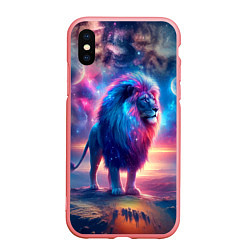 Чехол iPhone XS Max матовый Space lion - ai art fantasy, цвет: 3D-баблгам