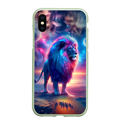 Чехол iPhone XS Max матовый Space lion - ai art fantasy