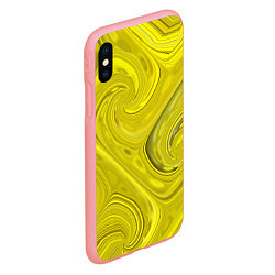 Чехол iPhone XS Max матовый Желтая абстракция, цвет: 3D-баблгам — фото 2