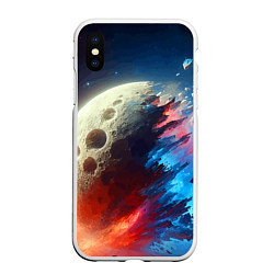 Чехол iPhone XS Max матовый Разрыв космического тела - нейросеть