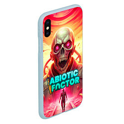 Чехол iPhone XS Max матовый Abiotic Factor монстр с черепом, цвет: 3D-голубой — фото 2