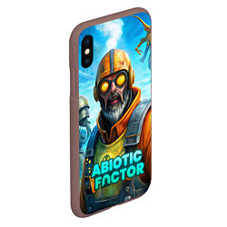 Чехол iPhone XS Max матовый Abiotic Factor игровые персонажи, цвет: 3D-коричневый — фото 2