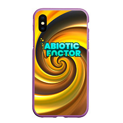 Чехол iPhone XS Max матовый Abiotic Factor желтый фон