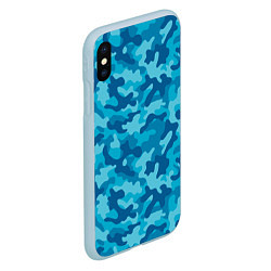 Чехол iPhone XS Max матовый Камуфляж Люсии из gta 6, цвет: 3D-голубой — фото 2