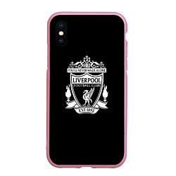 Чехол iPhone XS Max матовый Liverpool fc club, цвет: 3D-розовый