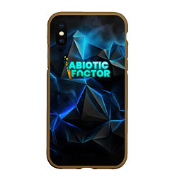 Чехол iPhone XS Max матовый Abiotic Factor логотип холодный фон, цвет: 3D-коричневый