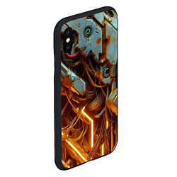 Чехол iPhone XS Max матовый Cyber armor - ai art, цвет: 3D-черный — фото 2