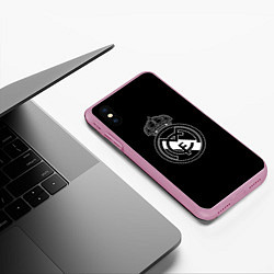 Чехол iPhone XS Max матовый Barcelona fc sport club, цвет: 3D-розовый — фото 2